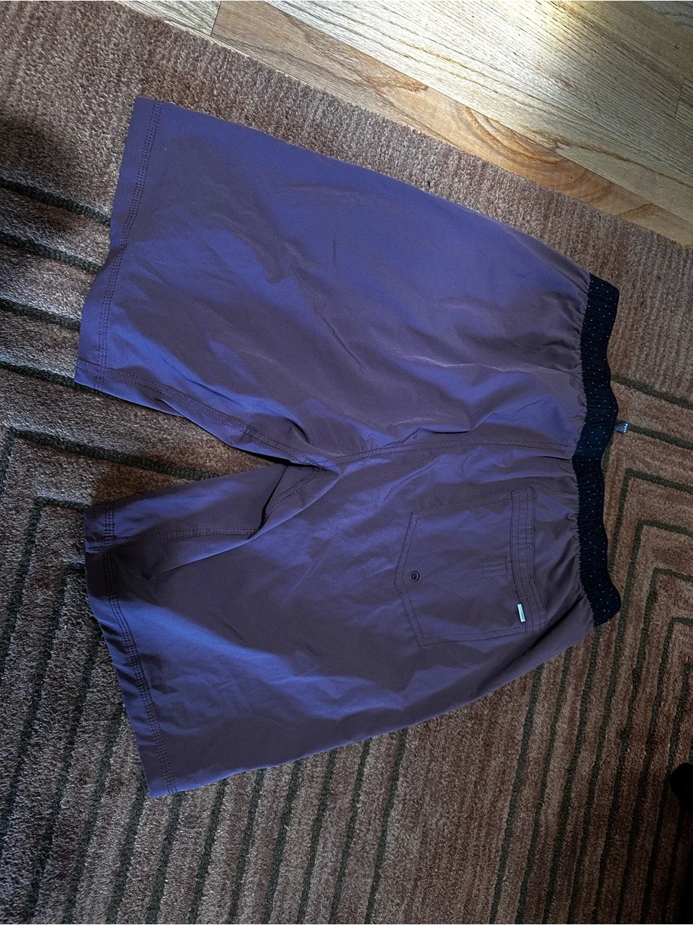 Mauve Athletic Swim/Board Shorts with Contrast Drawstring